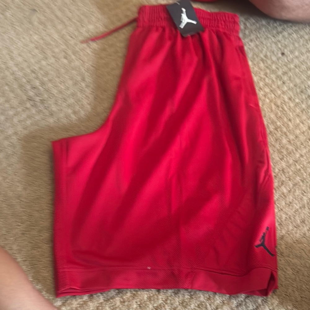Jordan Red Athletic Shorts Vibrant Comfortable Fit